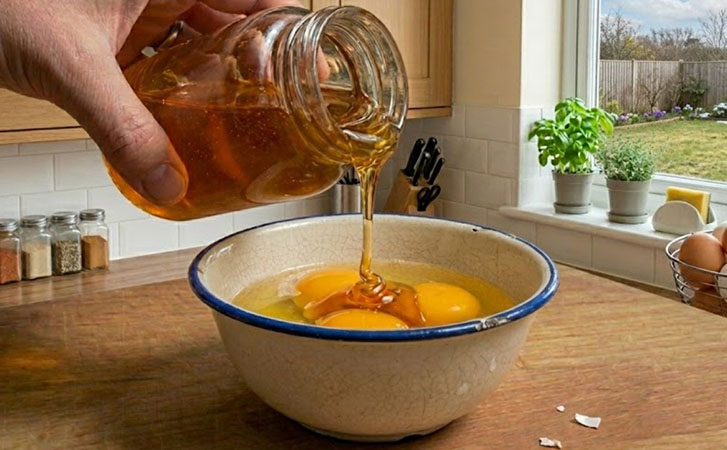 Взяли только яичные желтки и залили медом: добавили также перец и теперь закуска нарасхват